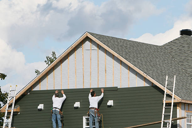 Professional Siding Contractor technician working in The Plains, OH